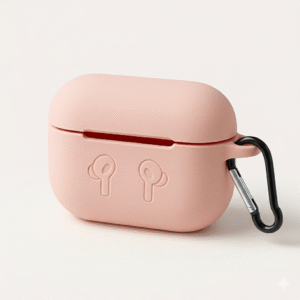 Coral Pink AirPods Pro / AirPods Pro 2 Silicone Case Cover with Carabiner Clip | Shockproof Protective Skin