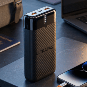 “UltraFast (Branded) 20000mAh Power Bank – 22.5W PD + QC Fast Charging, Dual Output, Type-C Input, Multi-Layer Protection”