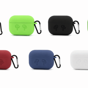 Premium Silicone Case for Apple AirPods Pro (1st & 2nd Gen) with Carabiner | Shockproof Cover